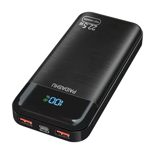 Batterie Externe Rapide 27.000mAh PD3.0 QC4.0 USB C Chargeur Portable avec LCD - Haute Vitesse, Compatible avec Téléphone