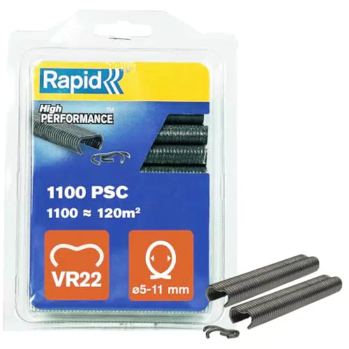 Agrafeuse Rapid VR22 en Acier Galvanisé pour Grillages 5-11 mm - Idéal pour Sécuriser Cages & Clôtures