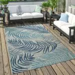Tapis Extérieur Palmiers Design pour Terrasse et Balcon