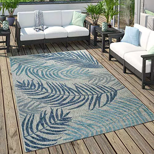 Tapis Extérieur Palmiers Design pour Terrasse et Balcon