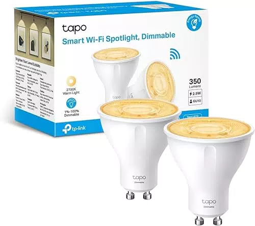 Tapo Ampoule Connectée WiFi, Ampoule LED GU10, Blanc Chaude 2700K