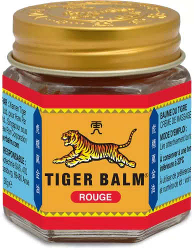 Baume du Tigre Rouge à Effet Chauffant - Camphre et Menthol - Pour Sportifs et Bien-Être Quotidien