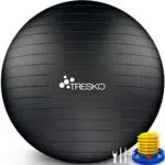 Ballon de Gymnastique TRESKO® | Anti-éclatement | Boule d'assise pour Yoga et Fitness