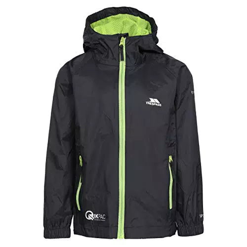 Veste Coupe-Pluie Garçon Trespass Qikpac - Noir