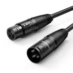 Câble Microphone XLR UGREEN Mâle vers Femelle - Compatible Table de Mixage Enceinte Caméra Ampli Fantôme Hautparleur Console Son (2M)