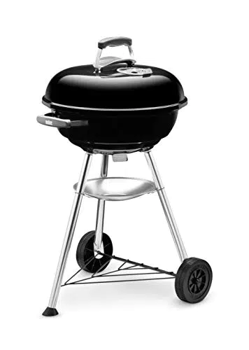 Weber Barbecue Charbon Compact Kettle Charcoal Grill Ø 47 cm & Cheminée d’Allumage Compacte Rapidfire