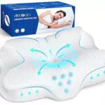Oreiller en Mousse à Mémoire Confortable pour Le Cou - Idéal pour Dormeurs sur Le Côté, Le Dos et Le Ventre