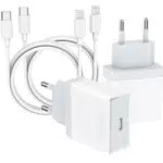 Chargeur Rapide pour iPhone - Prise Murale avec Cable USB C 2M