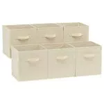 Cube de rangement pliable Amazon Basics en tissu avec poignées