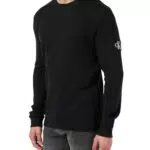 T-shirt Calvin Klein Manches Longues Homme - Modèle Badge Waffle