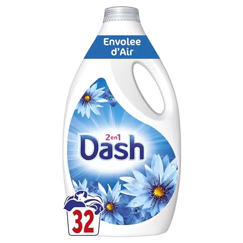 Lessive Liquide Dash 2en1: Technologie Ultra Nettoyante et Fraîcheur Longue Durée