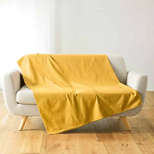 Plaid Douceur d'Intérieur Lucile Curry in Polycoton