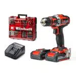 Perceuse Visseuse sans fil Einhell TE-CD 18/40 Li Power X-Change (Li-Ion, 18 V, Couple 40 Nm) - 2 Batteries, Chargeur, 69 Accessoires