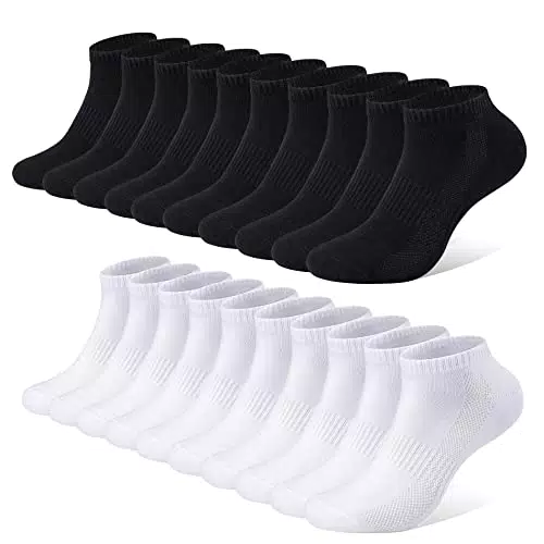 Chaussettes de Sport FALARY pour Hommes et Femmes en Coton - Lot de 10 paires