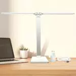 Lampe de Bureau LED Dimmable Double Tête - 5 Niveaux de Luminosité et 5 Modes de Couleur