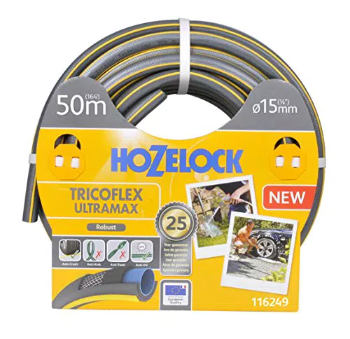 Tuyau d'Arrosage HOZELOCK Tricoflex Ultramax Ø 15mm 50 M - Robuste et Résistant aux Intempéries