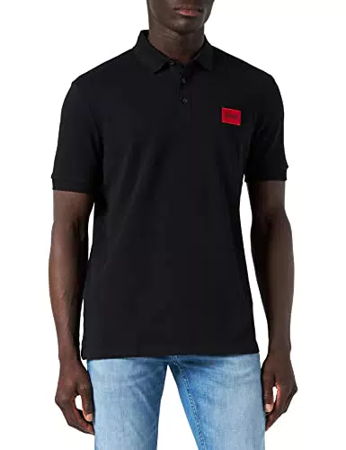 Polo HUGO Dereso pour Homme, Noir, Taille XL.