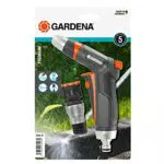 Pistolet de nettoyage Premium Gardena: robuste et raccord d'arrêt d'eau