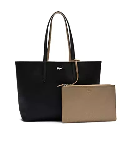 Lacoste Sac Cabas Réversible Anna Femme Noir Krema Sac Tote Concept Femme Noir
