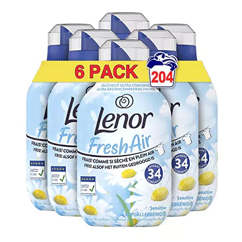 Adoucissant Lenor Air Frais pour Peaux Sensibles - Formule Hypoallergénique