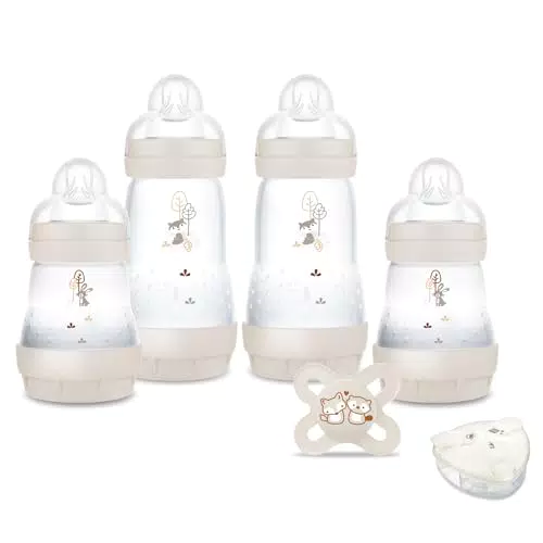 Coffret Naissance MAM - Biberons Easy Start Anti-Colique + Sucette + Boîte Doseuse Offerte