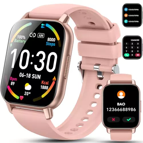 Montre Connectée Homme Femme avec Appels Bluetooth