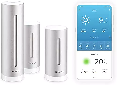 Station Météo Intérieur Extérieur Connectée Netatmo avec Module Additionnel Intérieur - Compatible Amazon Alexa