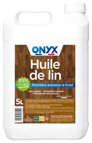 Huile de Lin pour Bois Onyx - Protection et Rénovation Bois Extérieurs - Fabrication Française