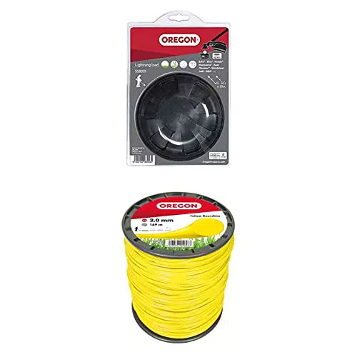 OREGON Tête Lighting Load et Fil de Coupe Rond 3 mm x 169 m - Tête de Coupe avec Avance par Frappe au Sol