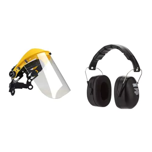 Visière de Protection Oregon en Polycarbonate avec Casque Antibruit Pliable 90563E