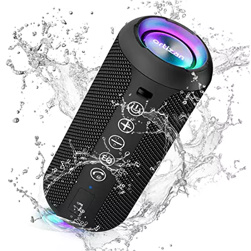 Enceinte Portable Bluetooth Ortizan avec Bass Puissantes et Étanche IPX7
