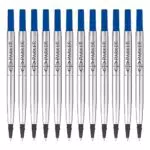 Recharges pour stylo roller Parker, pointe fine, encre bleue QUINK