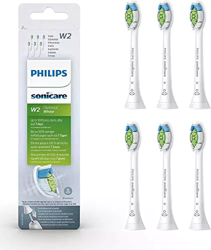 Philips Sonicare Lot de 8 têtes de brosses à dents électriques soniques W2 Optimal White pour des dents plus blanches