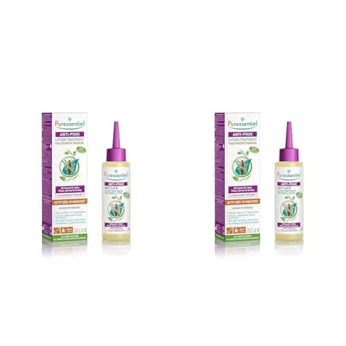 Puressentiel - Lotion Anti Poux Naturelle - Élimine Poux, Larves et Lentes - Efficacité en 10 min - 100 ml