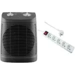 Rowenta Soufflant Instant Comfort Compact & Expert Line Multiprise Électrique 5 Prises - Blanc