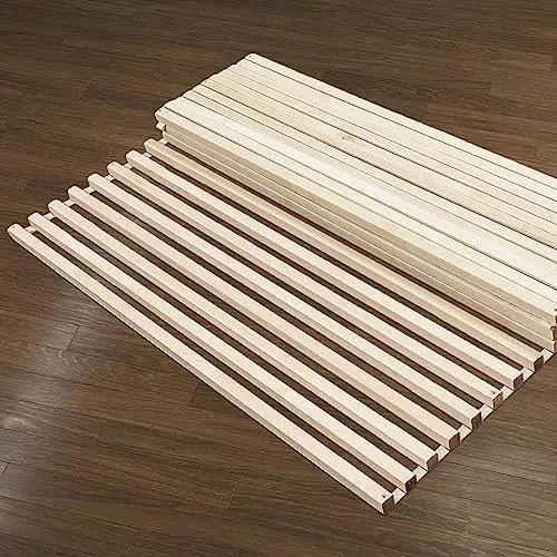 Sommier à Lattes Enroulable en Bois Massif de Qualité Supérieure - Adaptable pour Matelas 70x190