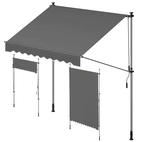 Store Banne Rétractable Manuel Réglable en Hauteur avec Manivelle - Balcon Jardin Terrasse