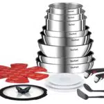 Ensemble de Batterie de Cuisine Tefal Ingenio en Acier Inoxydable - Induction - Lave-vaisselle - Garantie 5 ans