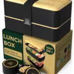 Boîte à lunch Umami Bento avec 2 Pots à Sauce & Couverts en Bois