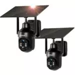 Caméra de Surveillance WiFi Extérieure Xega Solaire sans Fil - Vision Nocturne 3MP HD PTZ IP - Détection Mouvement PIR - Étanche IP66 - Audio Bidirectionnel