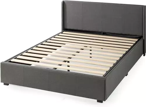 Lit Zinus Maddon avec Rangement Ottoman Gas Lift - Gris foncé