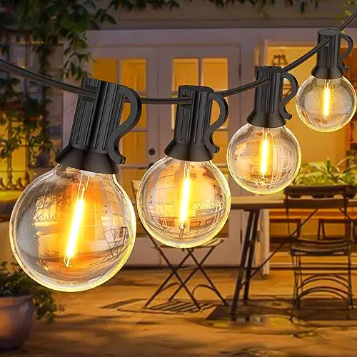 Guirlande Guinguette SUWIN 9M avec 30 Ampoules LED - Décoration Lumineuse Extérieure Blanc Chaud IP45 - Jardin Patio Fête Mariage