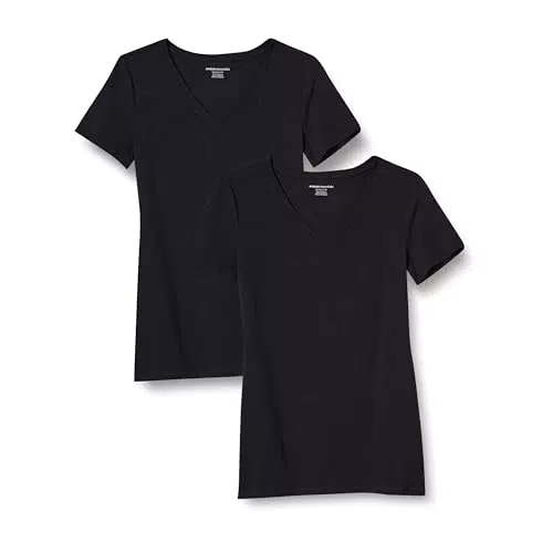 T-shirt Amazon Essentials à Col en V pour Femme