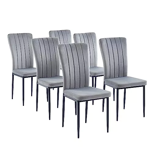 Chaises Baïta Poppy Velours Gris Clair