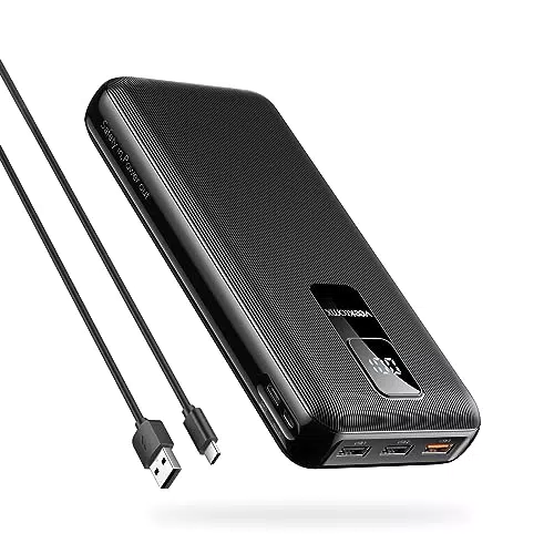VEEKTOMX Power Bank 30000 mAh, Chargeur Externe USB C avec Écran LED