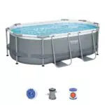 Piscine hors sol ovale Bestway Power Steel™ avec filtre à cartouche