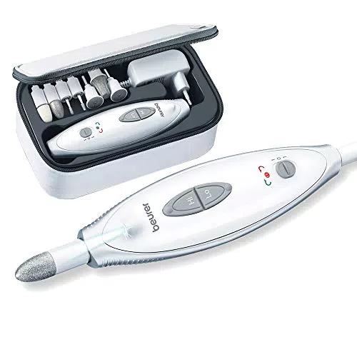 Lima elettrica per unghie Beurer MP 41 professionale a casa con 7 accessori e luce LED