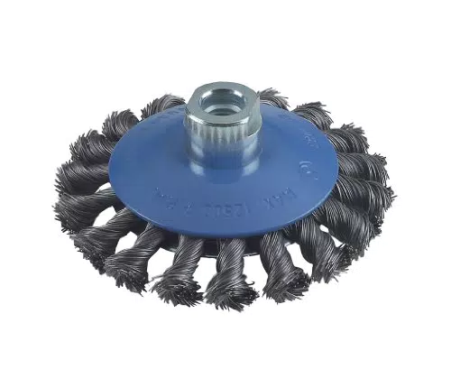 Brosse conique Bosch 2608622011 - Diamètre 100 mm - Fil 0,5 mm x 12 mm - Filetage 14