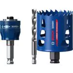 Adattateur système de scie trépan Bosch Professional Power Change Plus + Scie trépan Expert Tough Material (Bois avec métal)