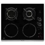 Brandt BPI6413BM - Table de Cuisson Induction et Gaz - 4 Foyers - 3400W Électrique